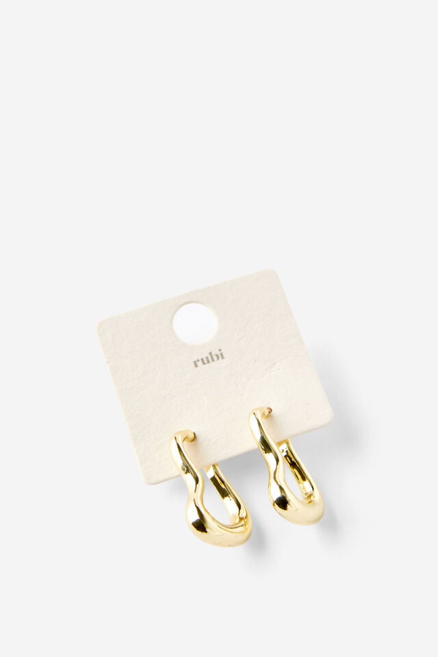 Cotton On Mid Hoop Earring Up Wavy