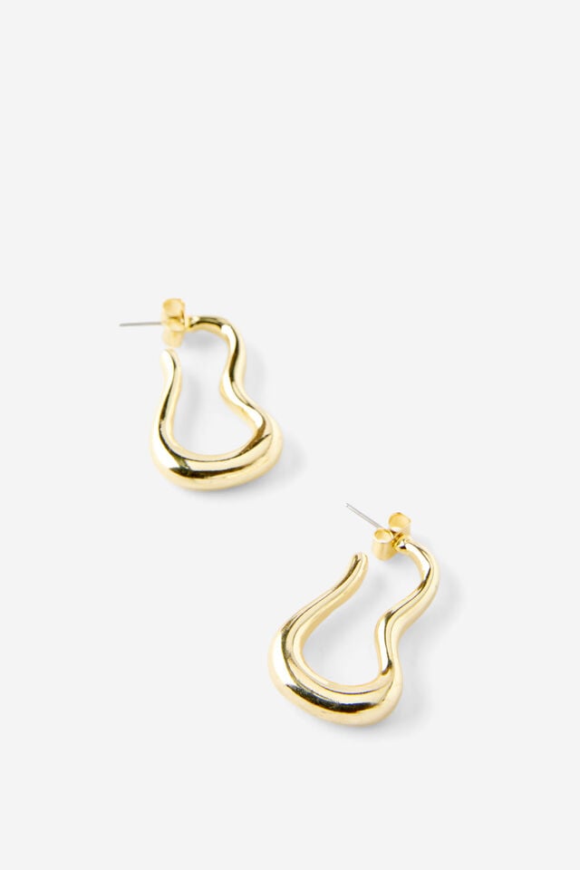 cotton on Mid Hoop Earring up wavy