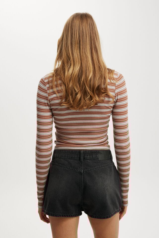 Cotton On Mini Denim Skort Faded Black