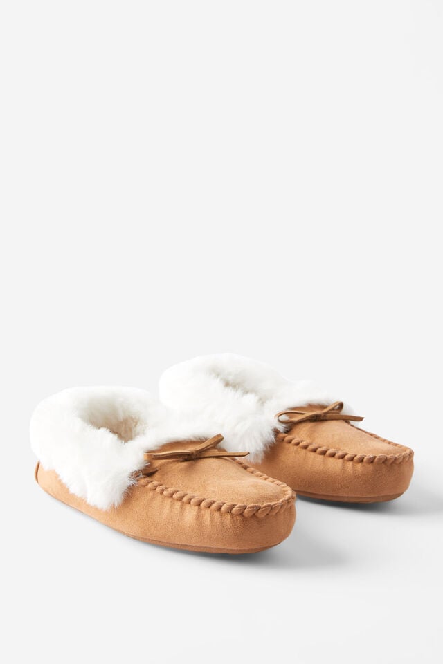 Cotton On Moccasin Slipper Maple Syrup