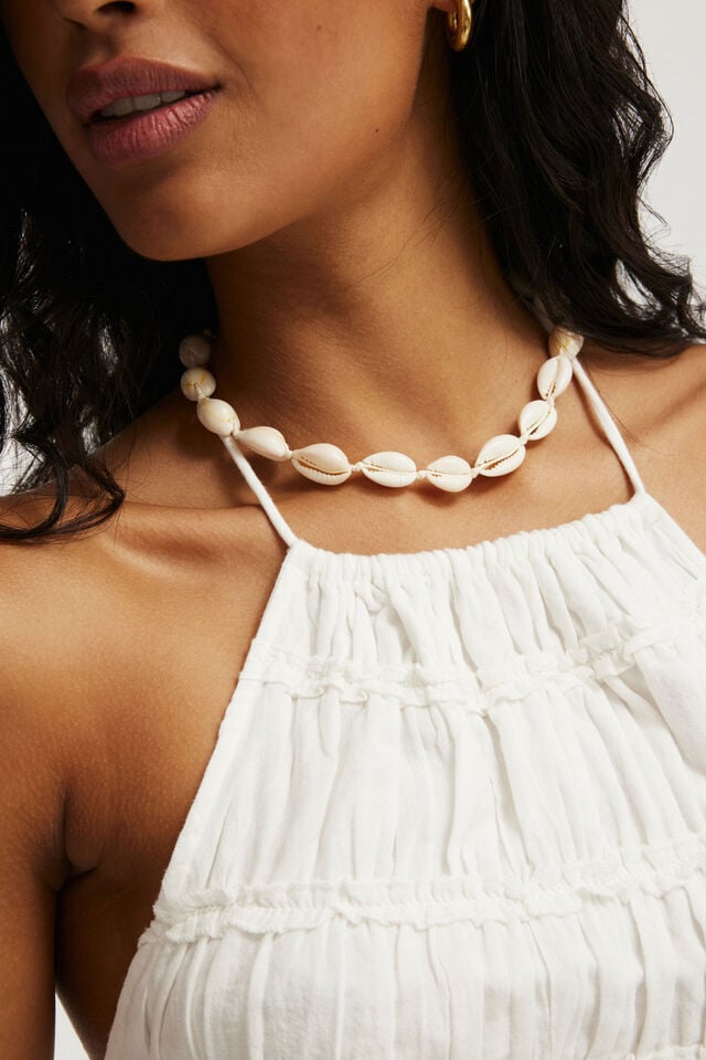 Cotton On Multi Frill Detail Halter Top White