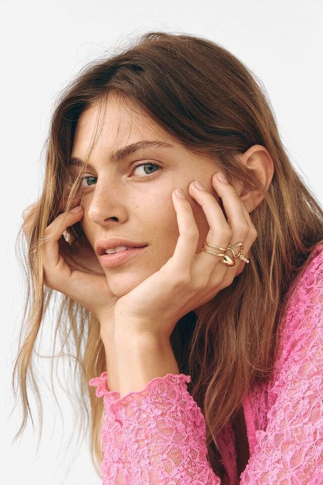 cotton on Multipack Rings up gold wavy