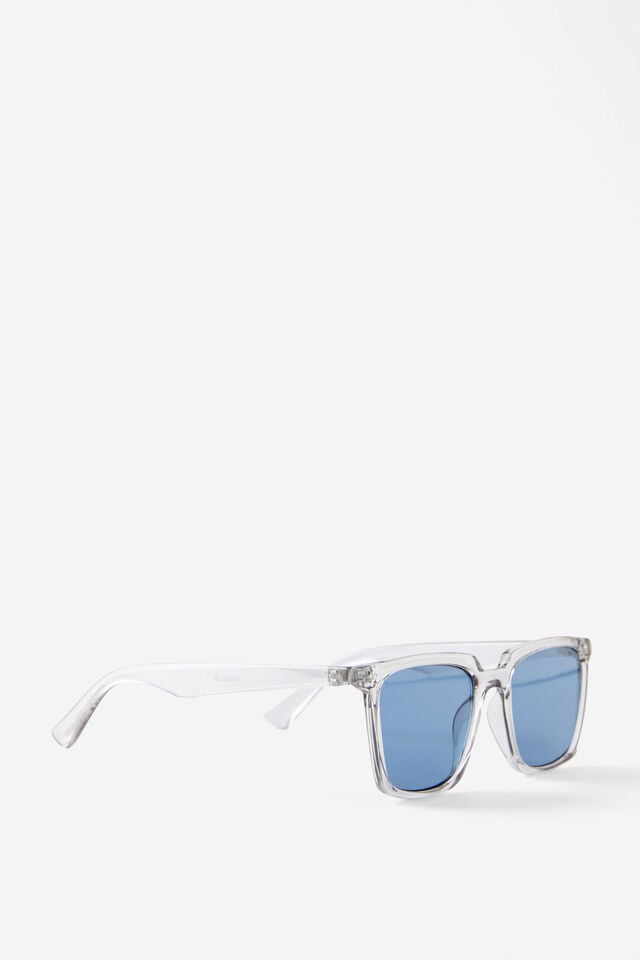 Cotton On Newtown Sunglasses Grey Crystal/blue