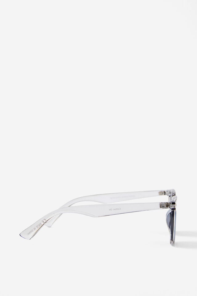 Cotton On Newtown Sunglasses Grey Crystal/blue