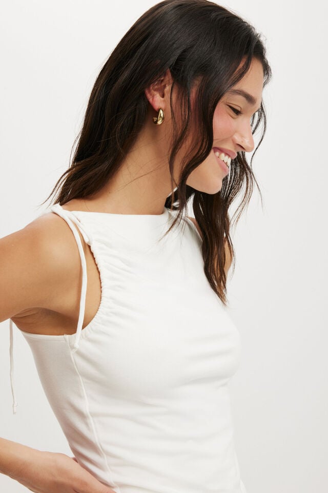 Cotton On Nikki Gathered Tank Vintage White