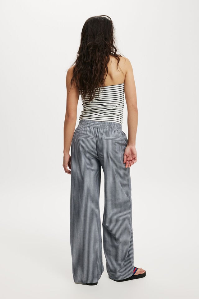 Cotton On Noah Pant Kylie Stripe Blue Slate