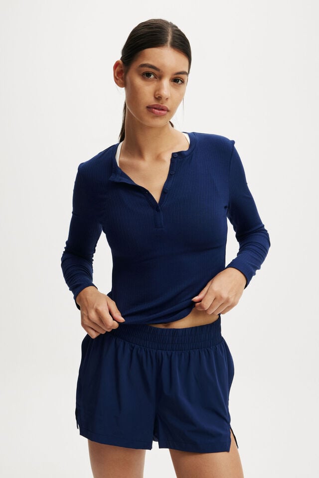 Cotton On On The Fly Curve Short Heritage Blue