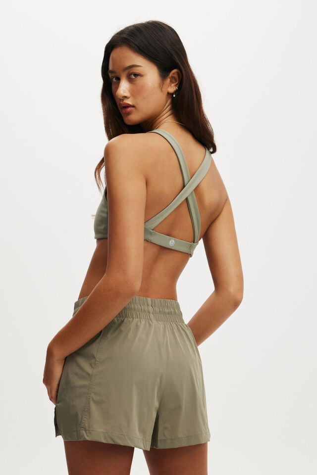 Cotton On On The Fly Tie Up Short Dusty Khaki