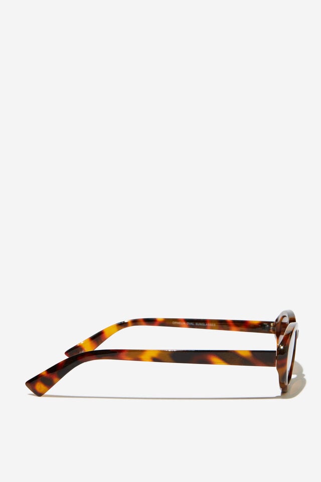 Cotton On Ophelia Oval Sunglasses Deep Tort