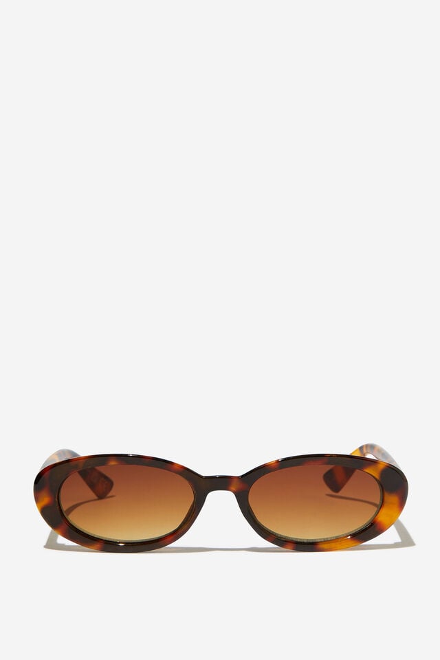 cotton on Ophelia Oval Sunglasses deep tort