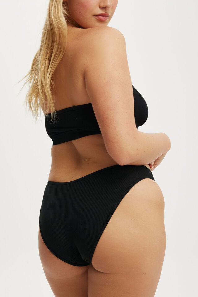 Cotton On Organic Cotton Rib Bikini Brief Black