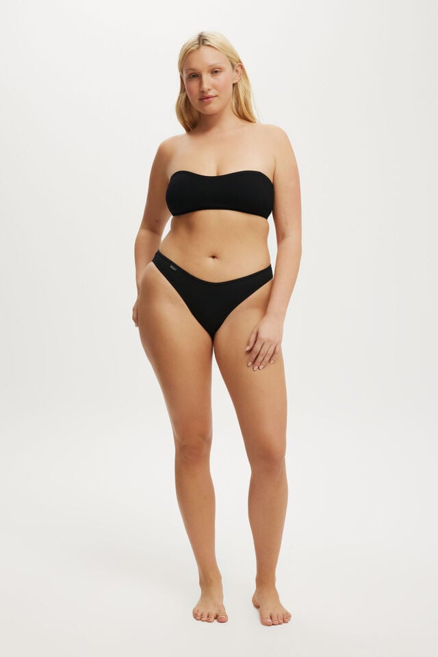 cotton on Organic Cotton Rib Bikini Brief black
