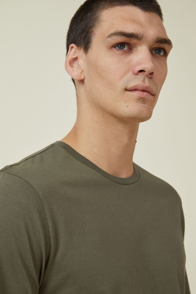 Cotton On Organic Longline T-Shirt Military