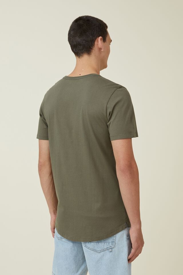 Cotton On Organic Longline T-Shirt Military
