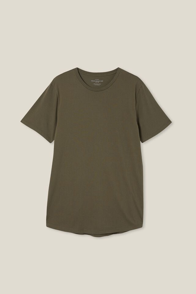 Cotton On Organic Longline T-Shirt Military