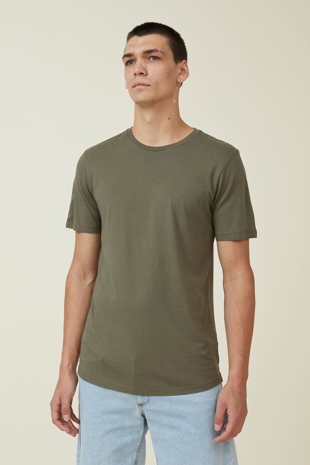 cotton on Organic Longline T-Shirt military