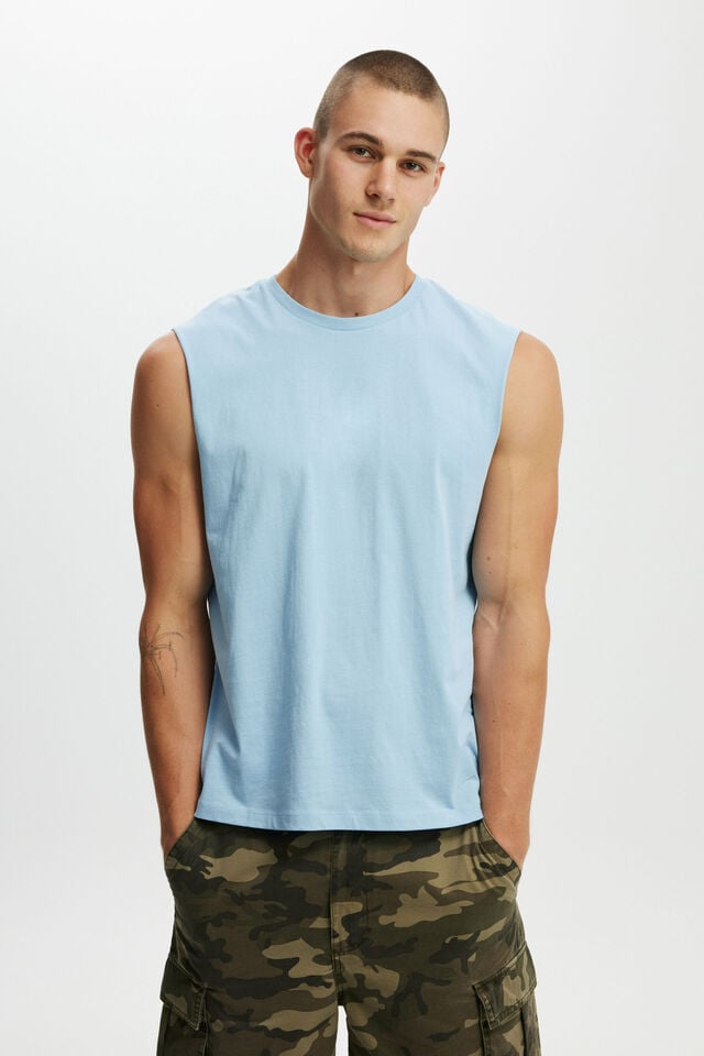 cotton on Organic Muscle pearl blue