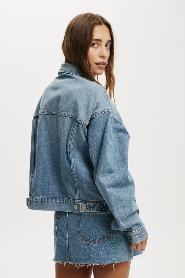 Cotton On Original Denim Jacket Sunset Blue