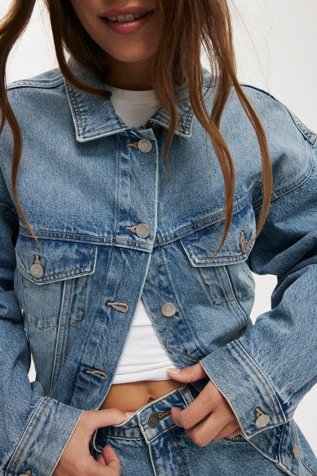 Cotton On Original Denim Jacket Sunset Blue