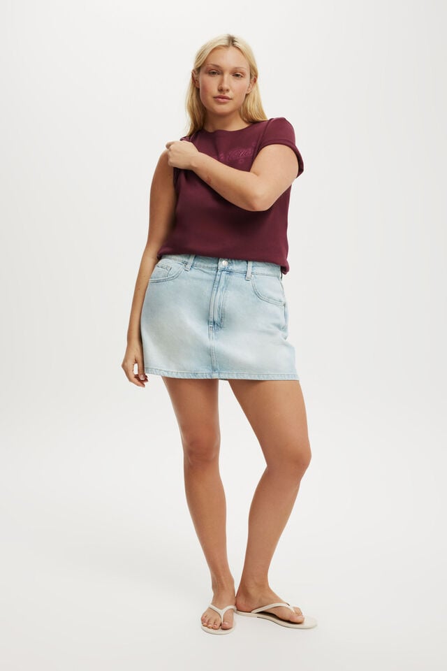 Cotton On Original Denim Mini Skirt Sunlight Blue