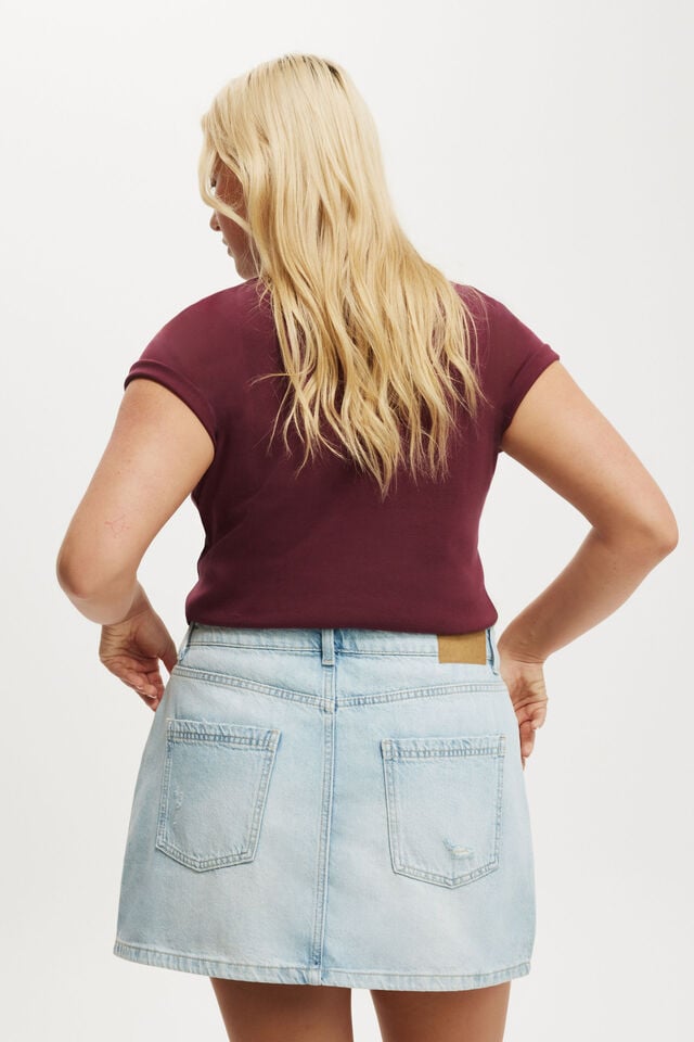 Cotton On Original Denim Mini Skirt Sunlight Blue