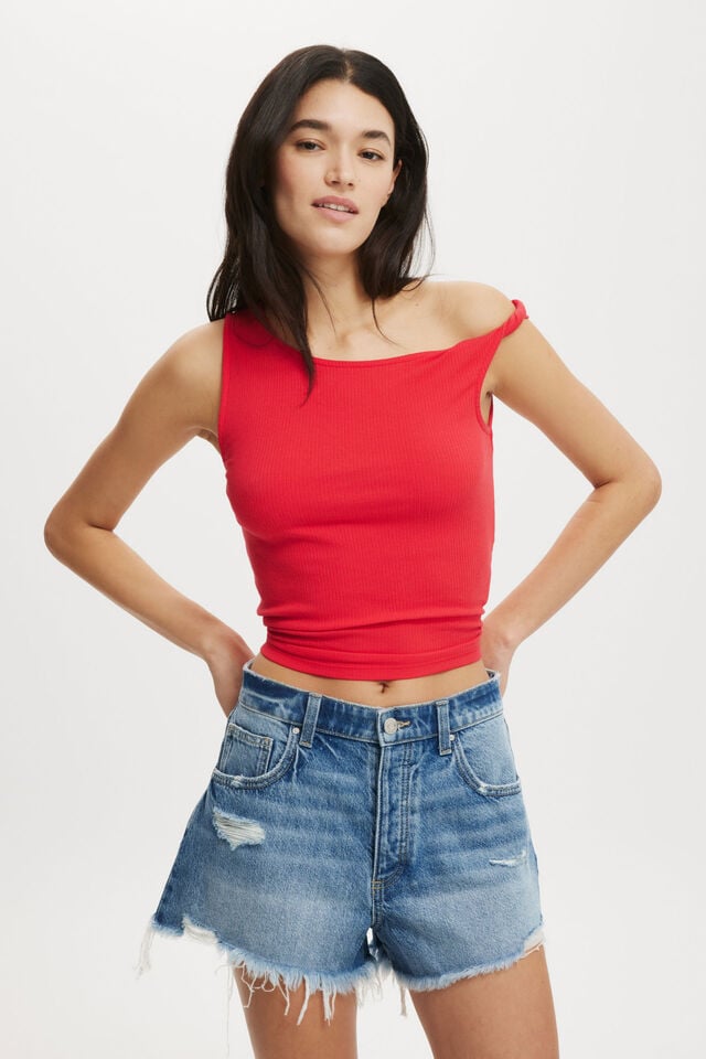 cotton on Original Denim Short blue haze rip