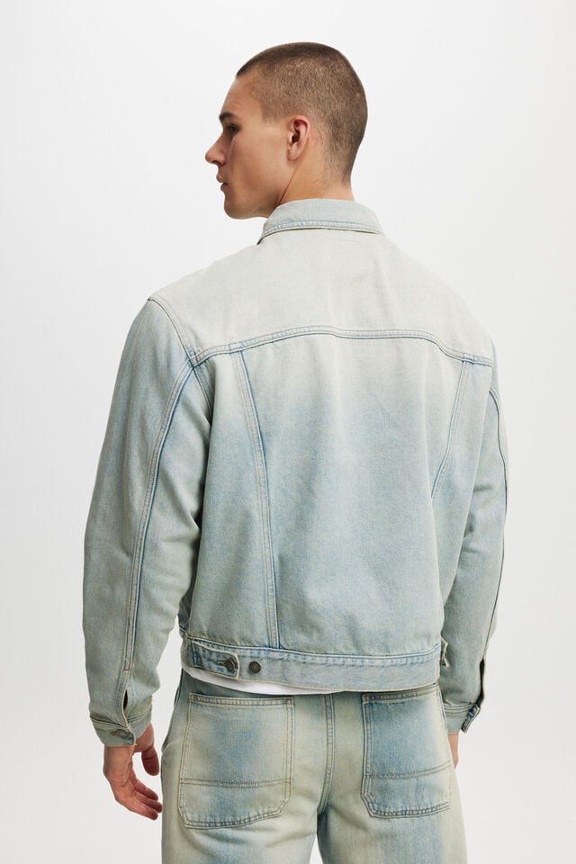 Cotton On Oversized Trucker Jacket Halen Blue