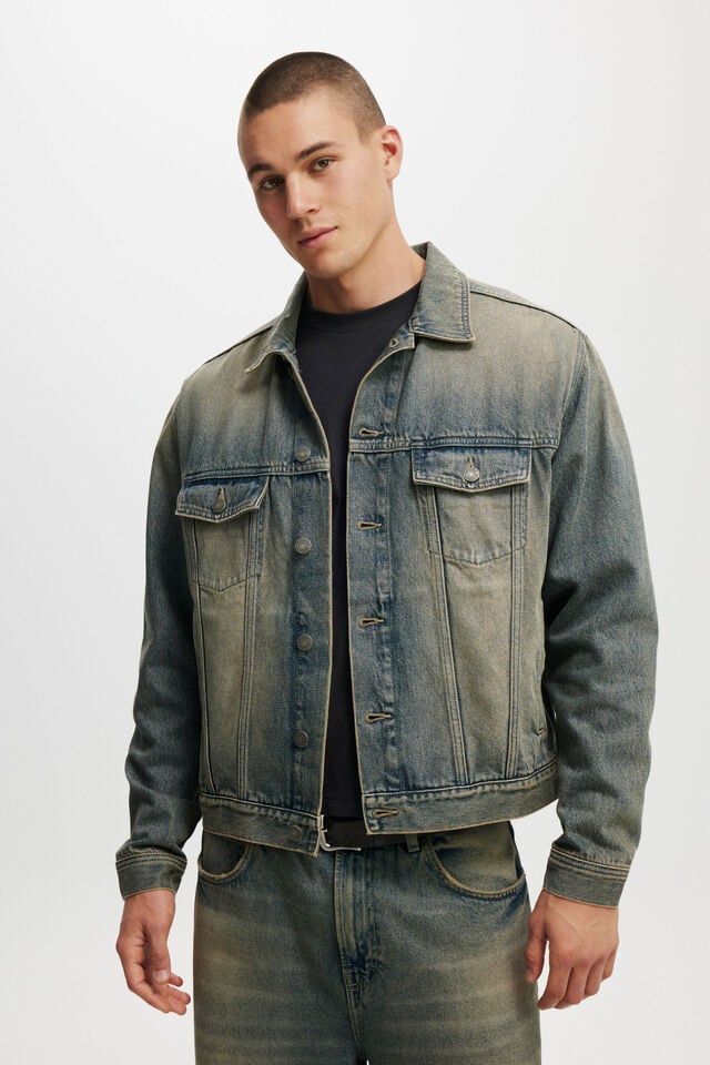 cotton on Oversized Trucker Jacket sandstorm blue