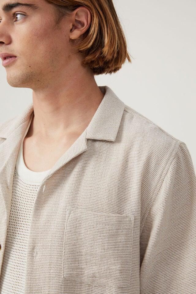 Cotton On Palma Short Sleeve Shirt Ecru