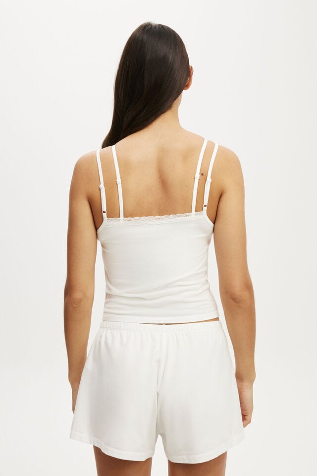 Cotton On Peached Jersey Lace Cami Coconut Milk