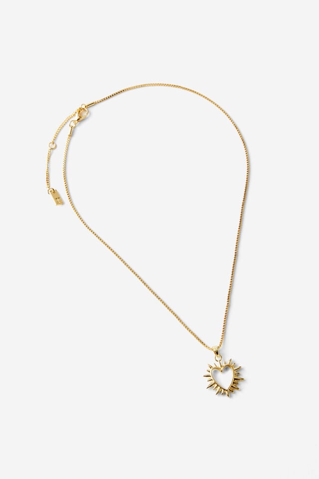 cotton on Pendant Necklace up bursting heart