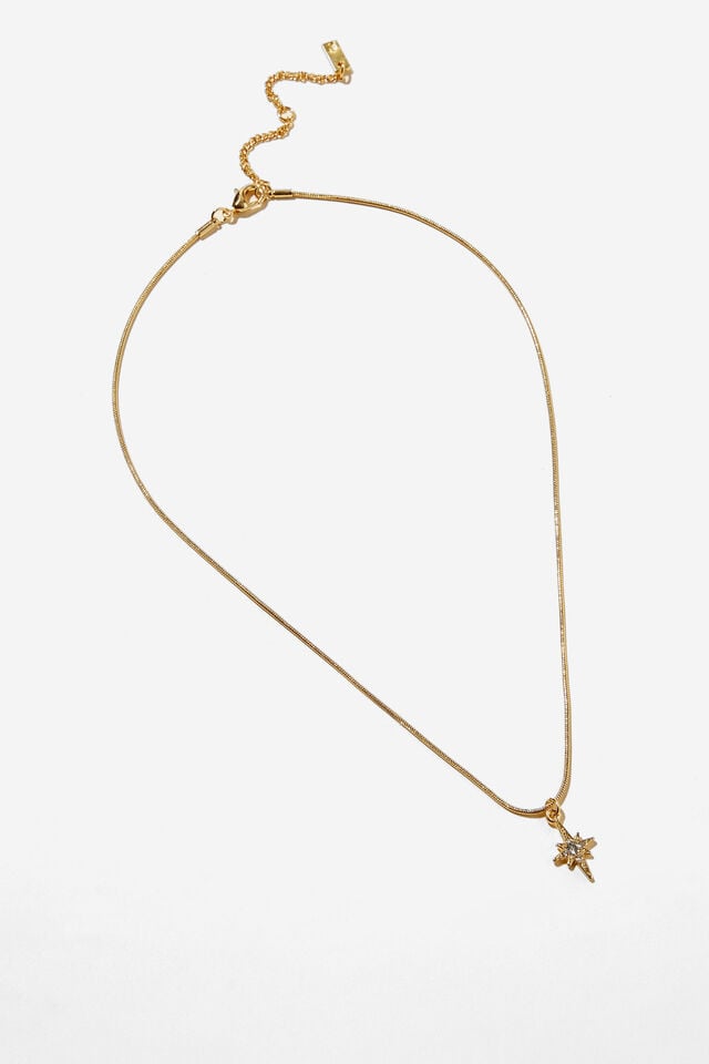 cotton on Pendant Necklace up gold north star