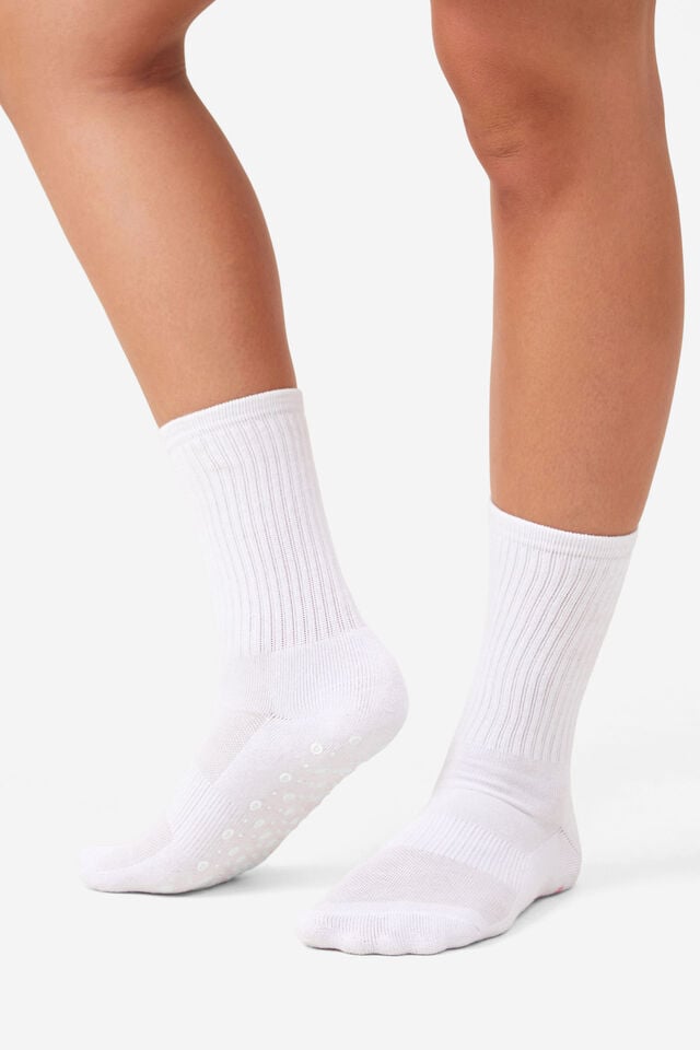 Cotton On Performance Studio Crew Sock White
