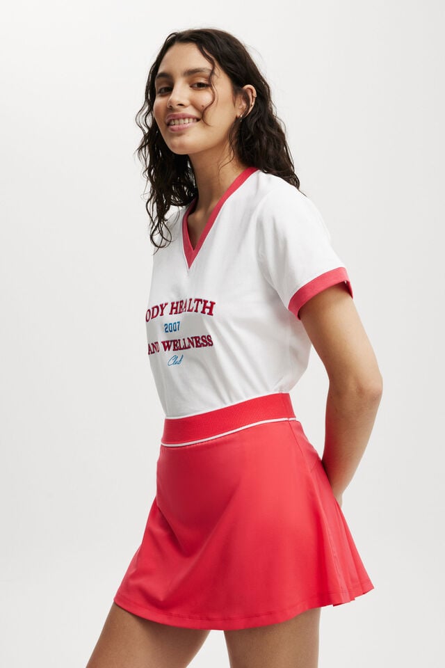 Cotton On Pleated Ace Skirt Frenchie Red