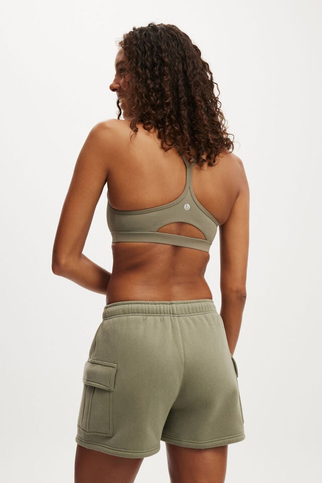 Cotton On Plush Cargo Short Jungle Green