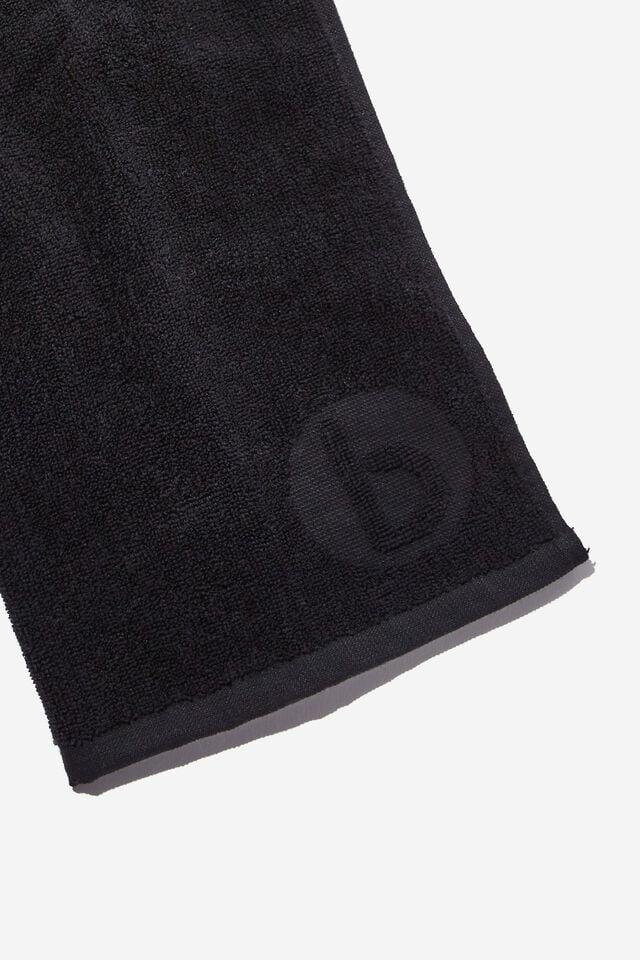 Cotton On Plush Cotton Sweat Towel Black