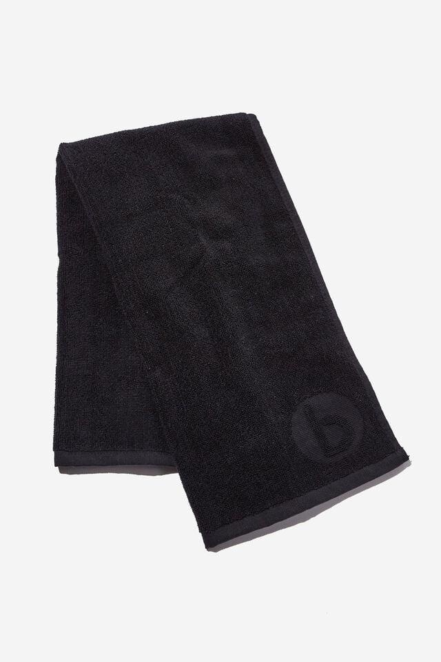 Cotton On Plush Cotton Sweat Towel Black