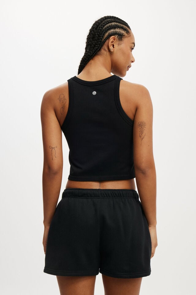 Cotton On Plush Essential Gym Short Black