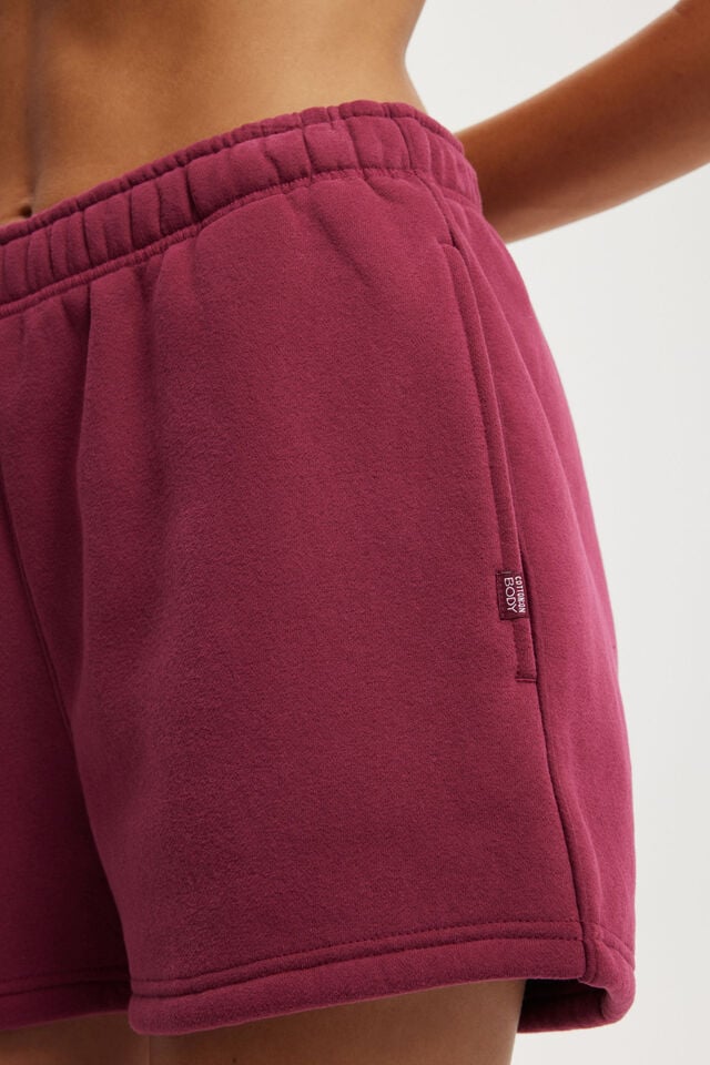 Cotton On Plush Essential Gym Short Sangria