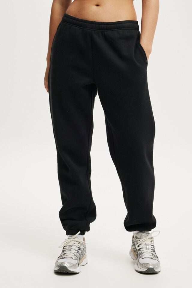 Cotton On Plush Essential Gym Sweatpant Black