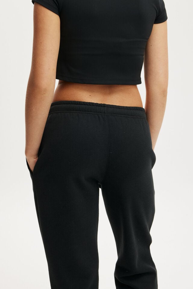 Cotton On Plush Essential Gym Sweatpant Black
