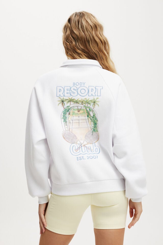 Cotton On Plush Graphic Polo White/resort Club