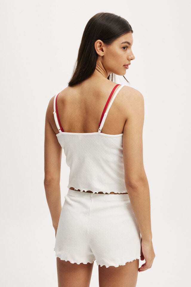 Cotton On Pointelle Rose Cami Coconut Milk