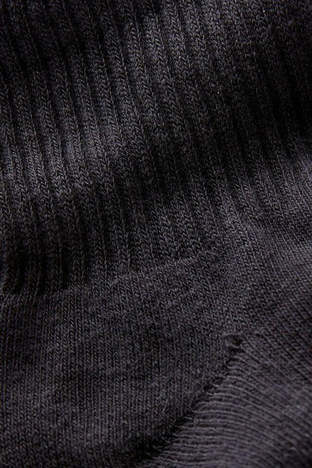 Cotton On Quarter Crew Sock Black