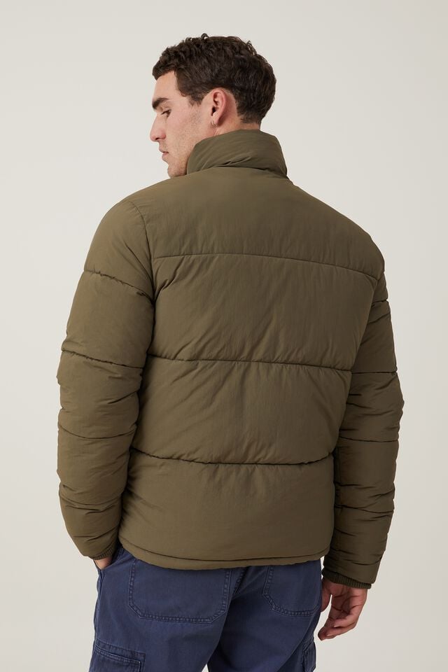 Cotton On Recycled Puffer Jacket Army
