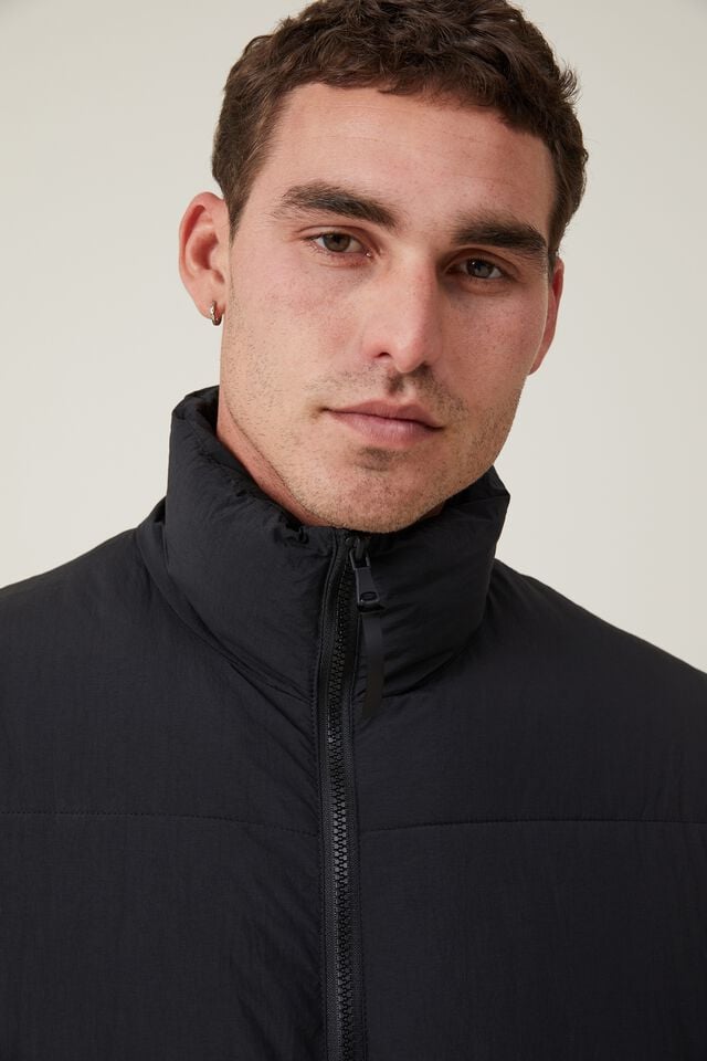 Cotton On Recycled Puffer Vest Black