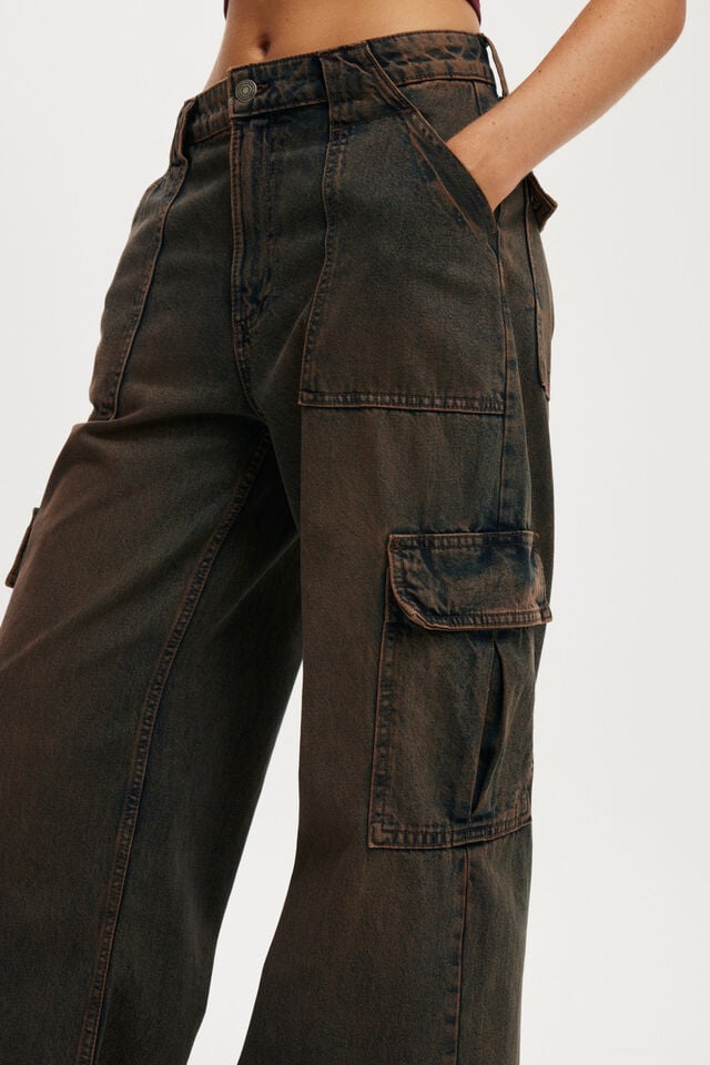 Cotton On Relaxed Cargo Jean Mocha