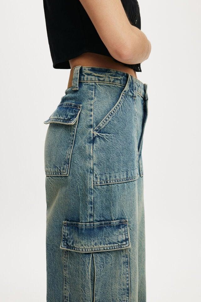 Cotton On Relaxed Cargo Jean Sahara Blue