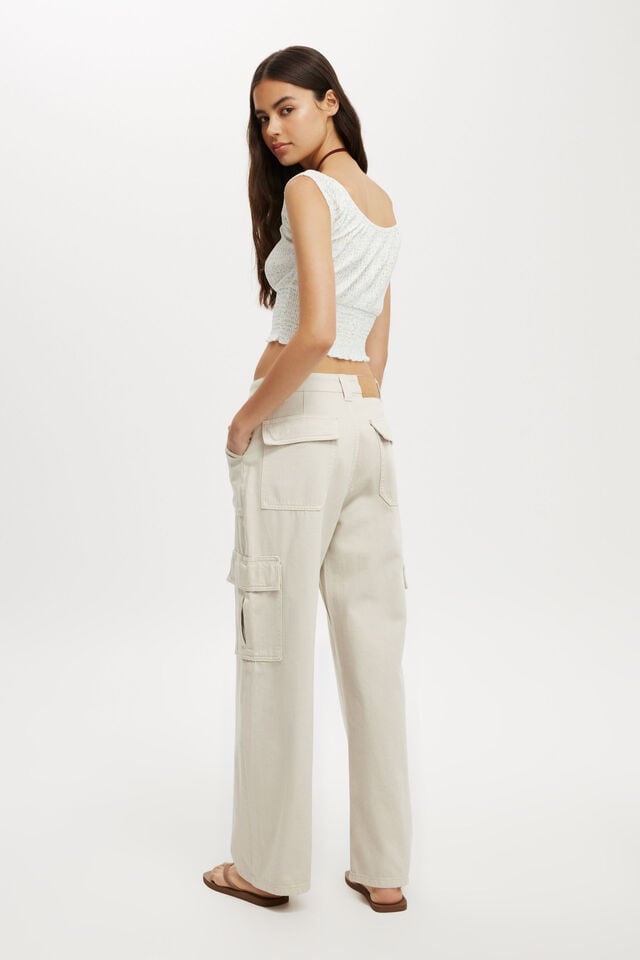 Cotton On Relaxed Cargo Jean Soft Taupe