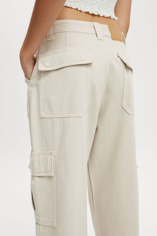 Cotton On Relaxed Cargo Jean Soft Taupe